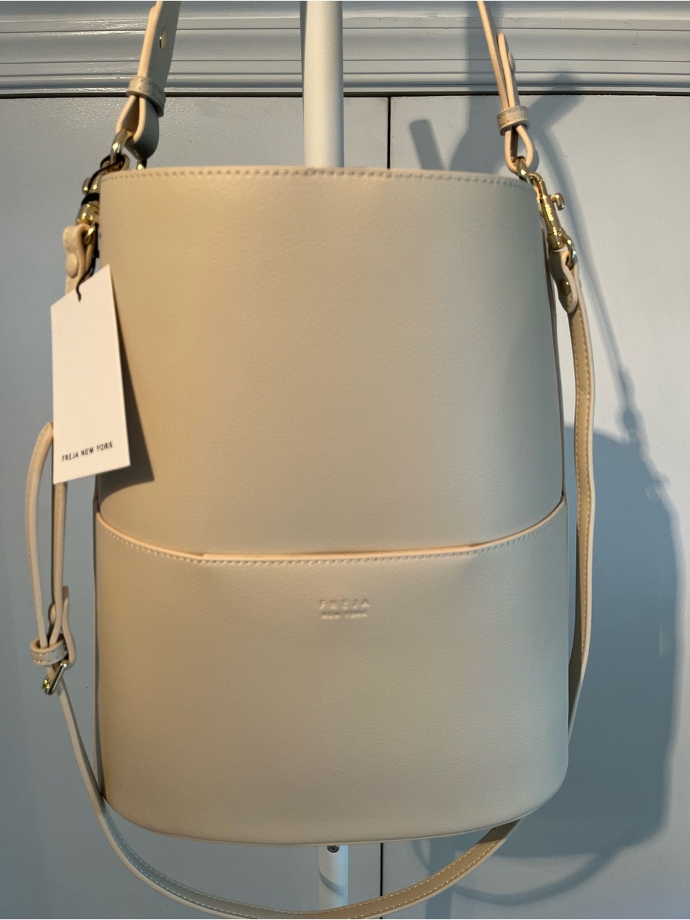 Freja NYC Tall Tote bag oat color